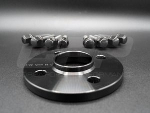 FIAT 500 Wheel Spacers - CFP - 12mm - Black - set of 2 w/ extended bolts